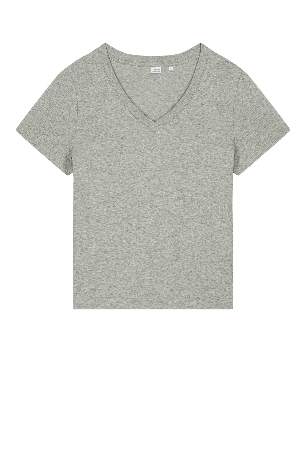 Front View of HthrGrey Stanley/Stella Women's Stella Isla V-Neck Tee SXW032