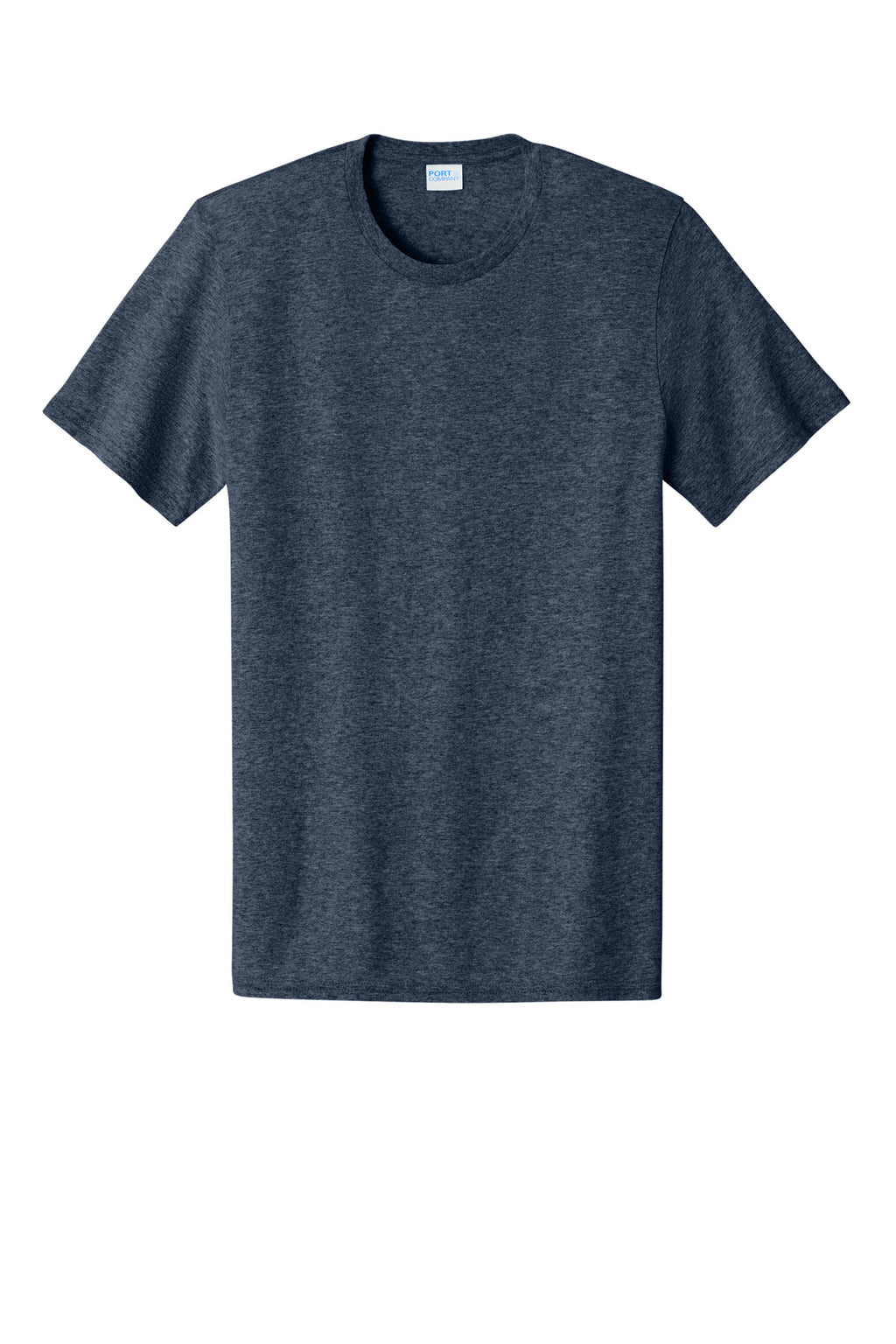 Front View of HthrNavy Port & Co Easy Cotton Tee PC43