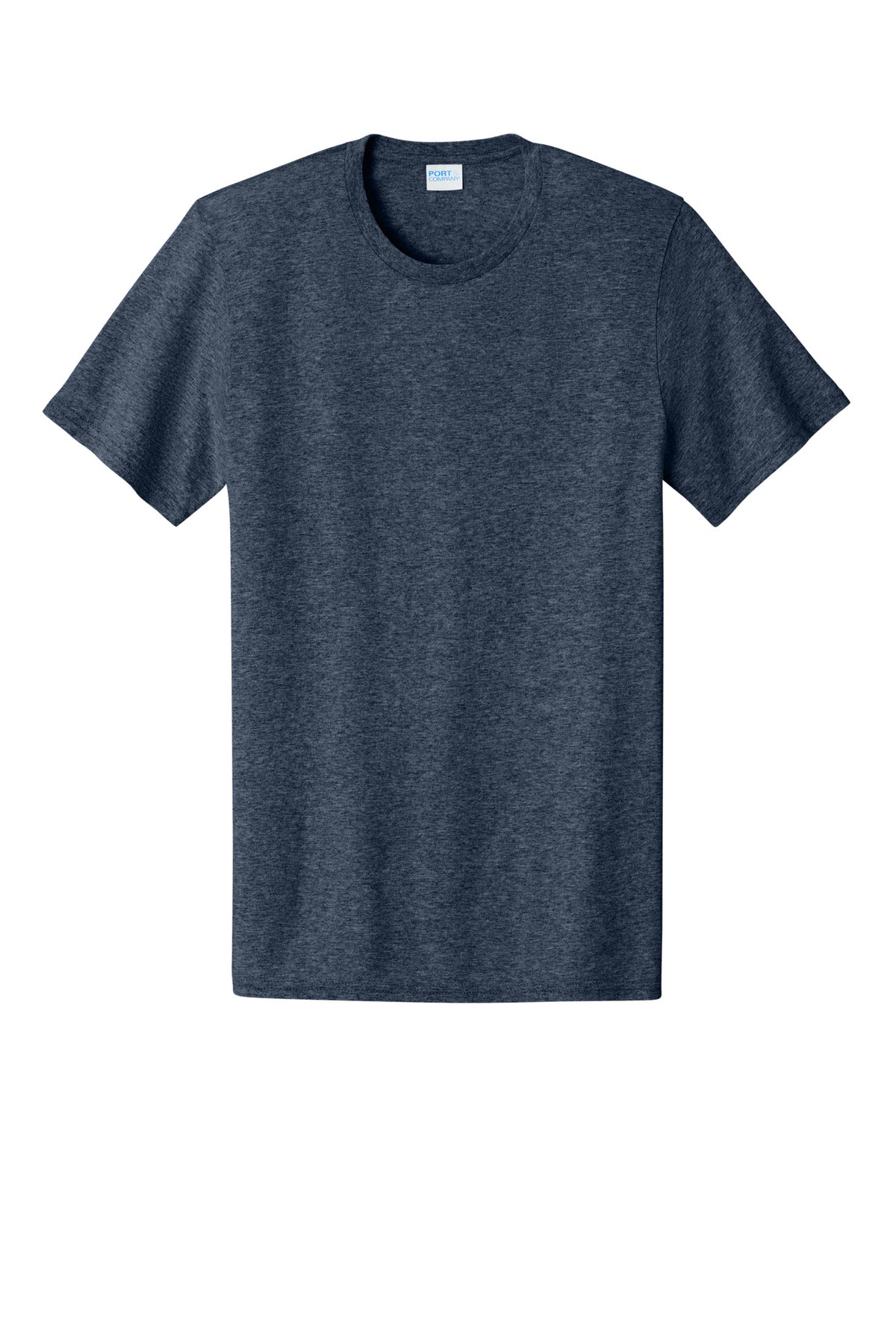 Front View of HthrNavy Port & Co Easy Cotton Tee PC43