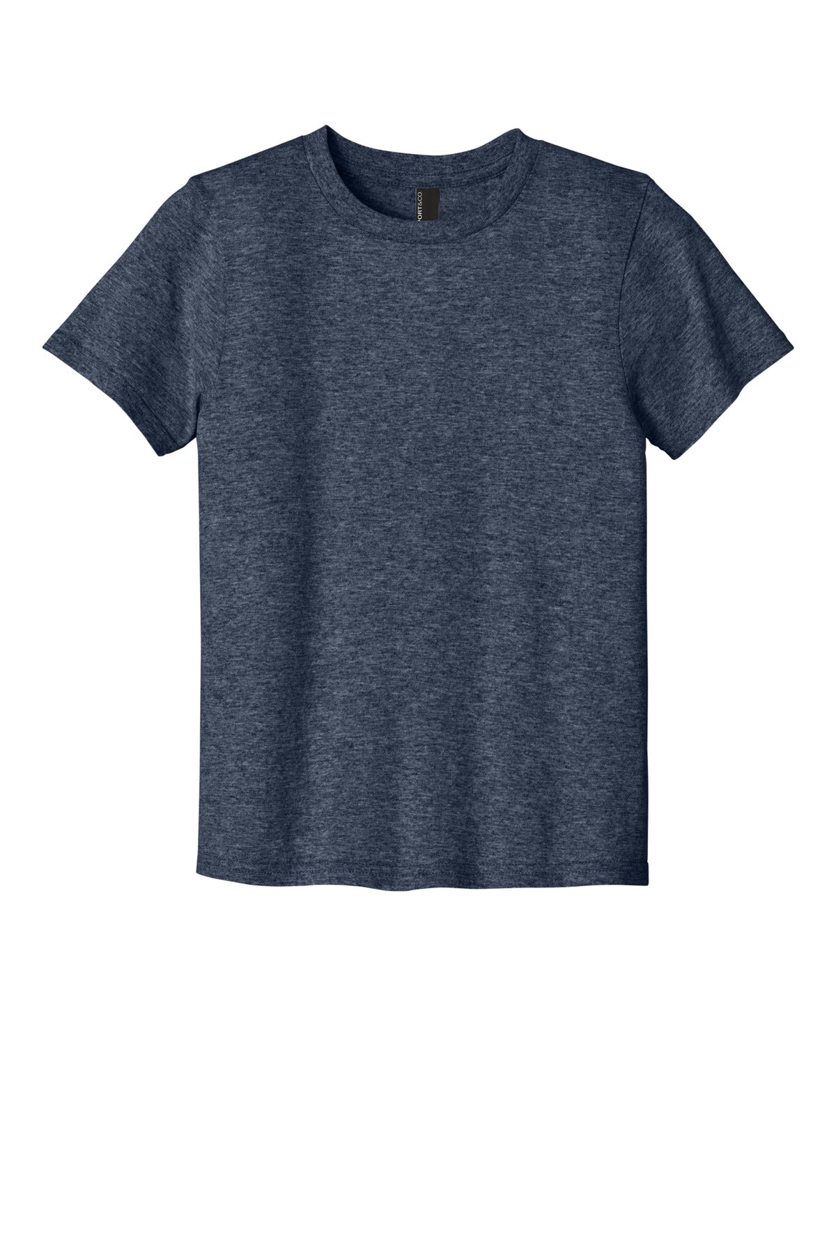 Front View of HthrNavy Port & Co Youth Easy Cotton Tee PC43Y