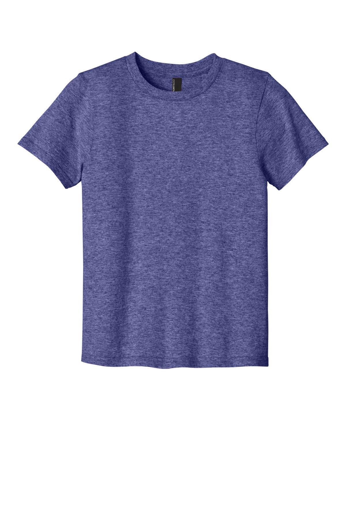 Front View of HthrPurple Port & Co Youth Easy Cotton Tee PC43Y
