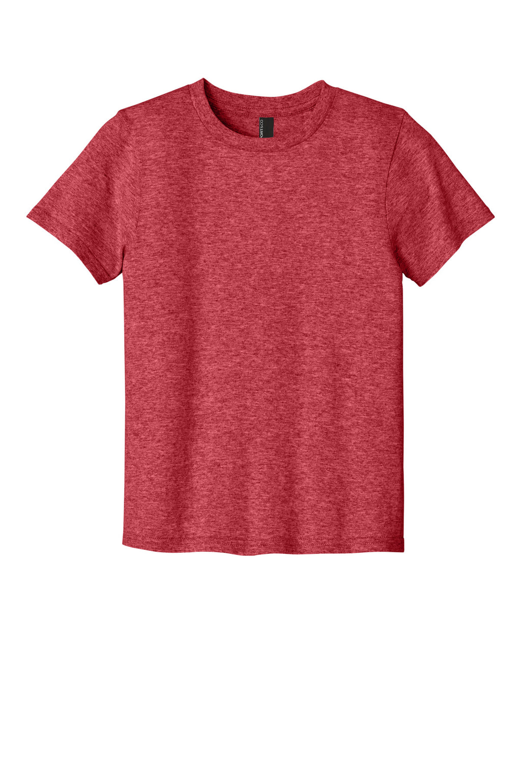 Front View of HthrRed Port & Co Youth Easy Cotton Tee PC43Y