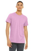 Front View of HtrBublGum BELLA+CANVAS Unisex Heather CVC Short Sleeve Tee. BC3001CVC