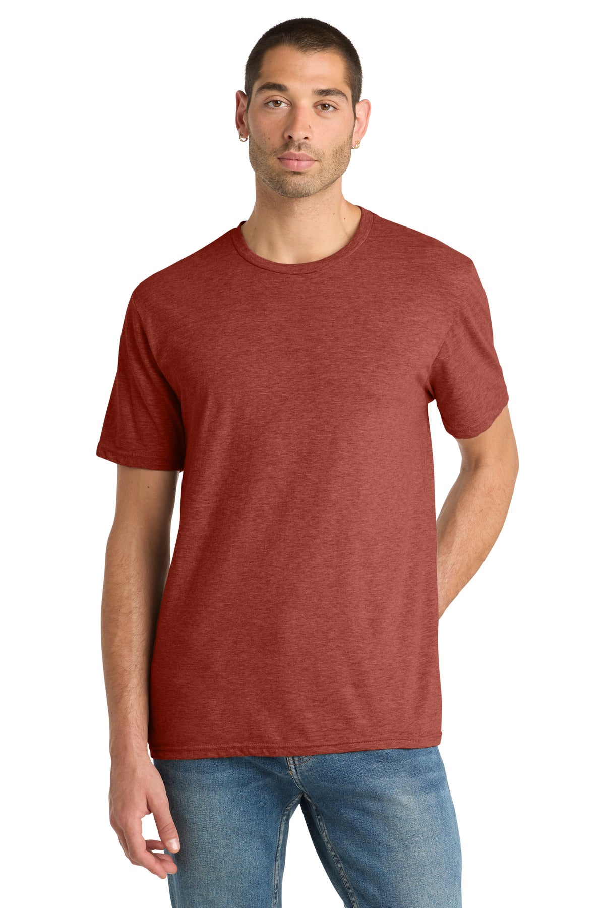 Front View of HtrdRusset District Perfect Blend CVC Tee. DM108