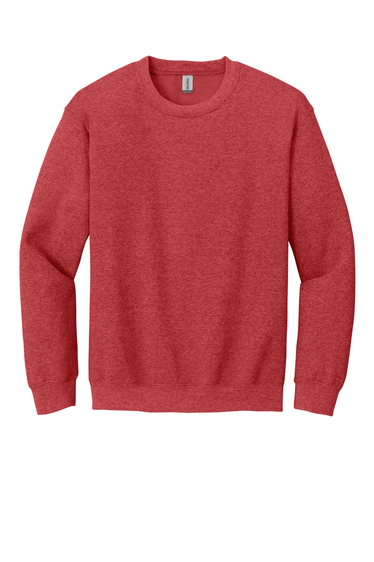Front View of HtrScarRed Gildan Heavy Blend Crewneck Sweatshirt. 18000