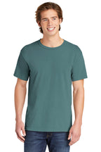 Front View of Ice Blue COMFORT COLORS Heavyweight Ring Spun Tee. 1717