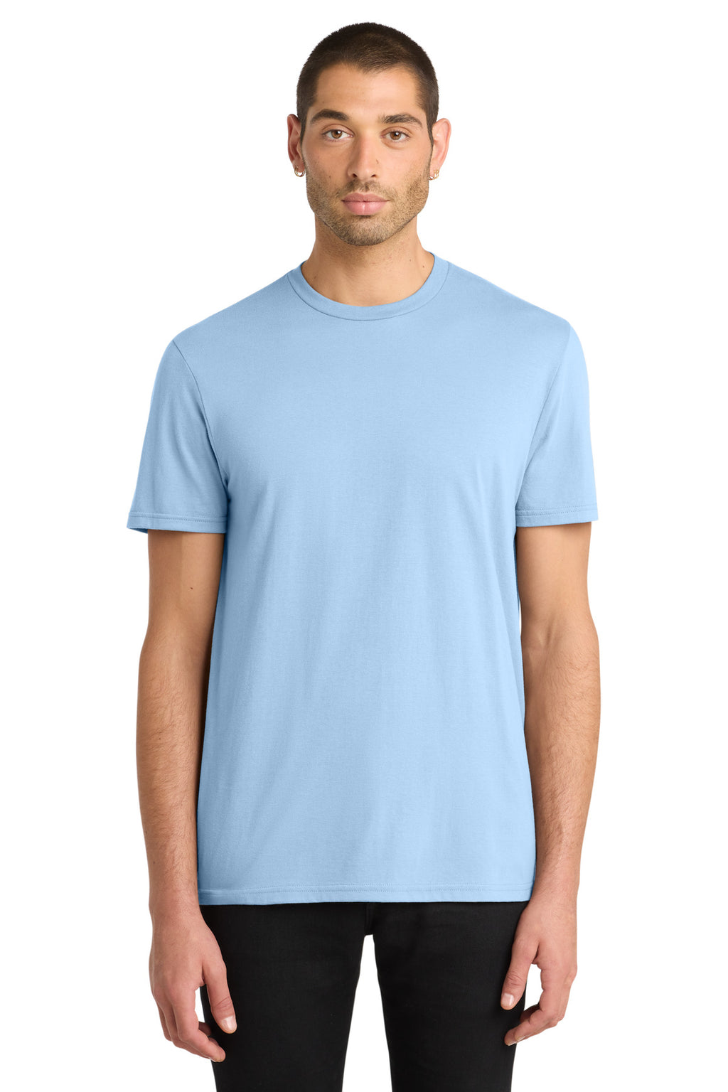 Front View of Ice Blue District Very Important Tee . DT6000