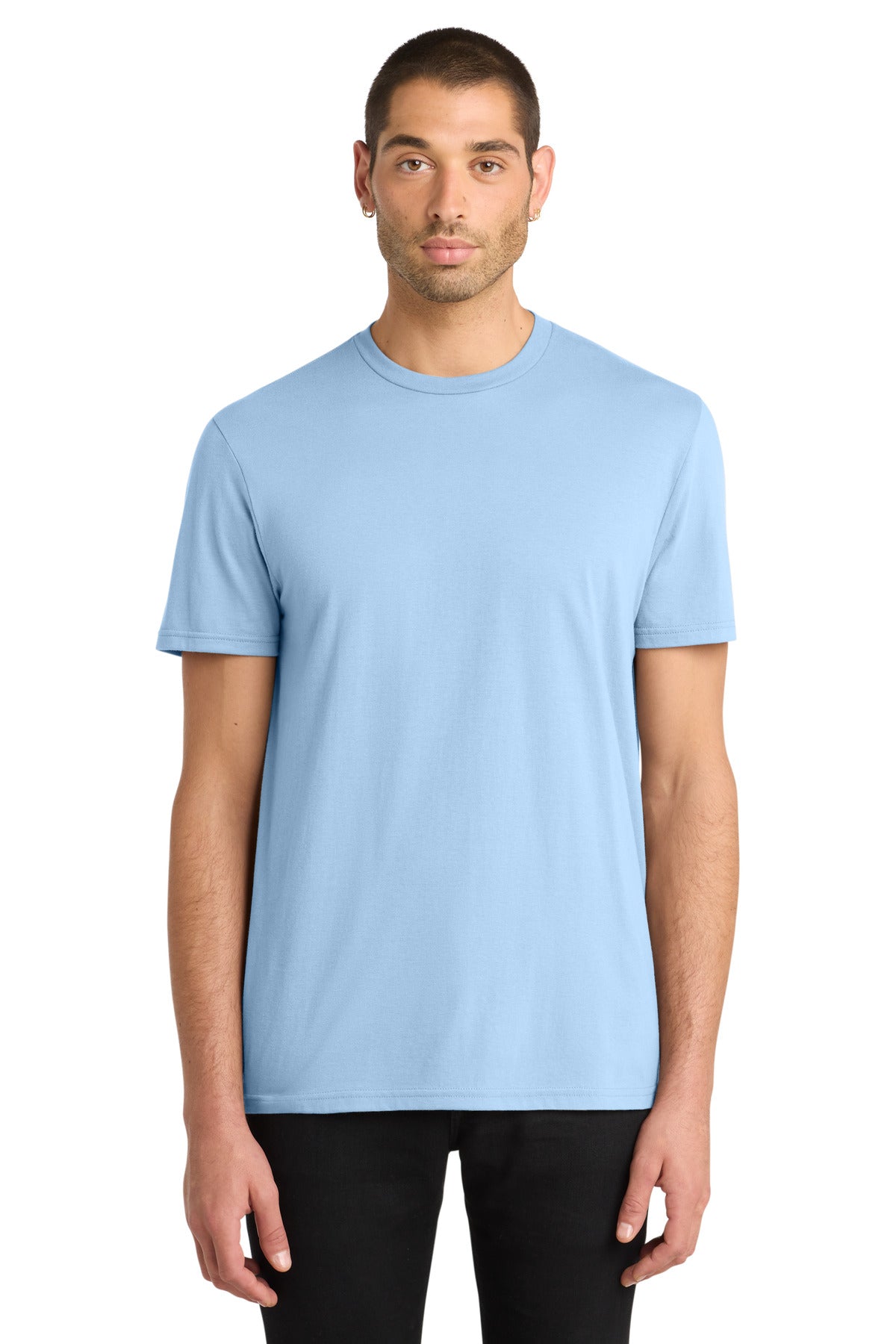 Front View of Ice Blue District Very Important Tee . DT6000