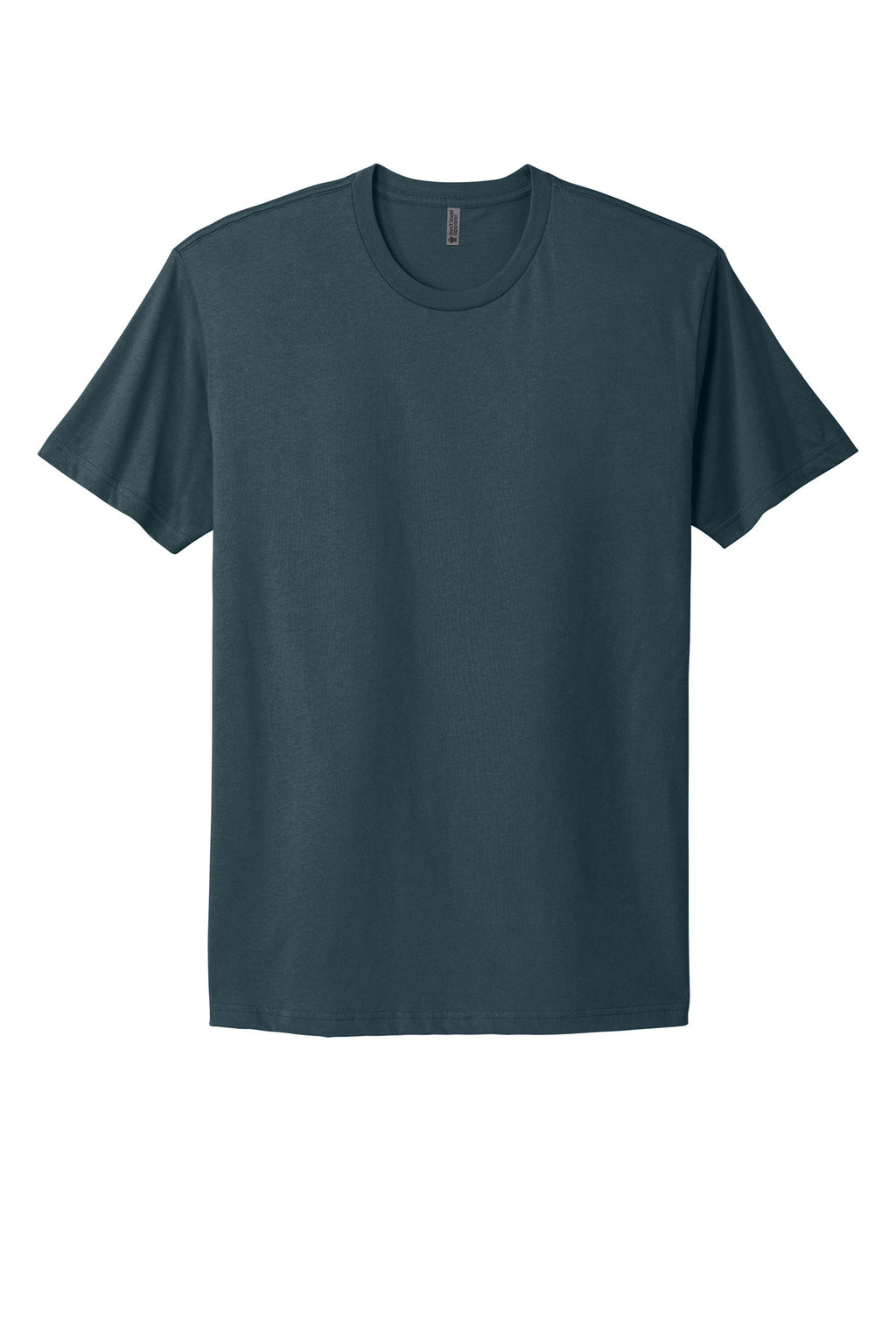 Front View of Indigo Next Level Apparel Adult Cotton Tee. NL3600