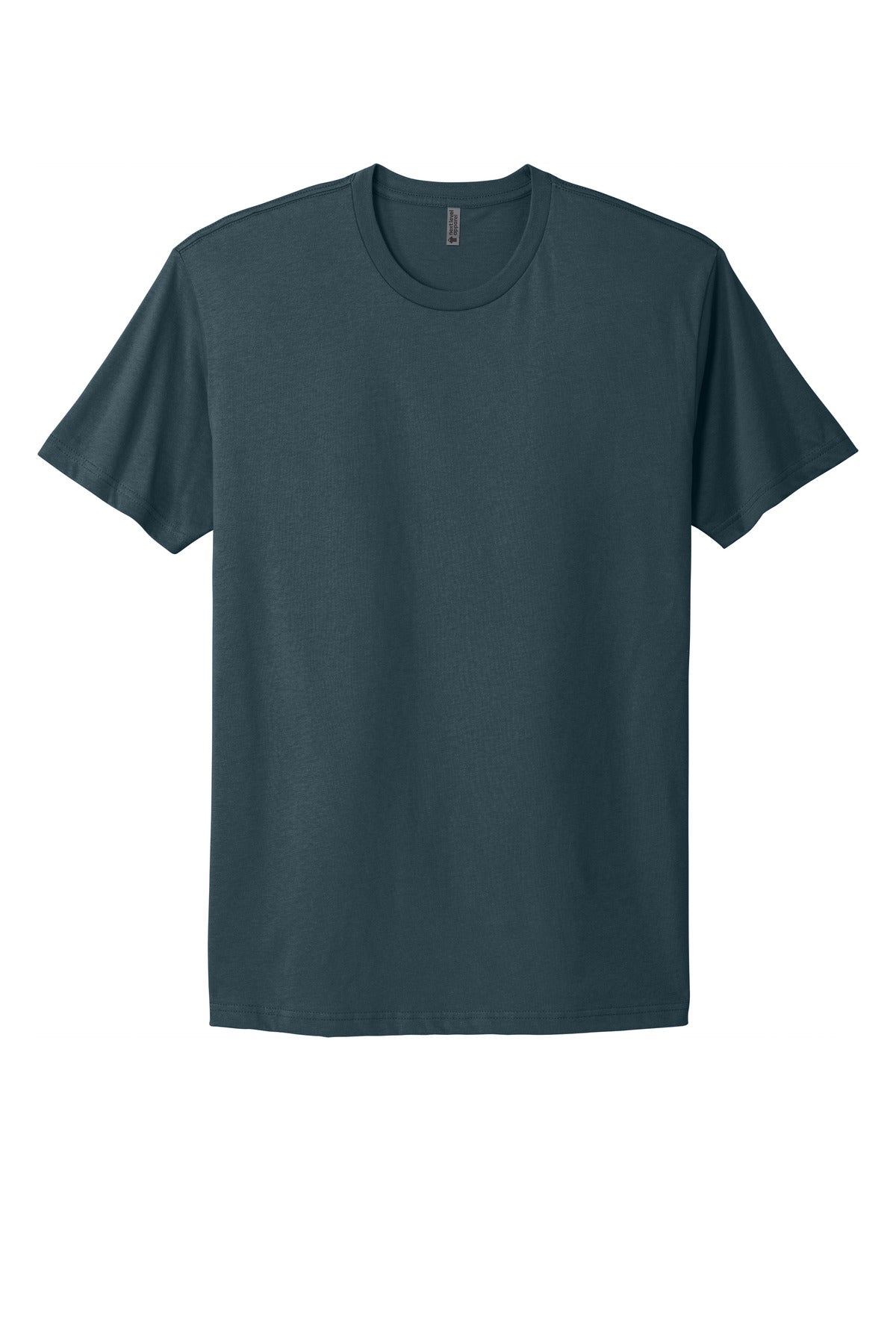Front View of Indigo Next Level Apparel Adult Cotton Tee. NL3600