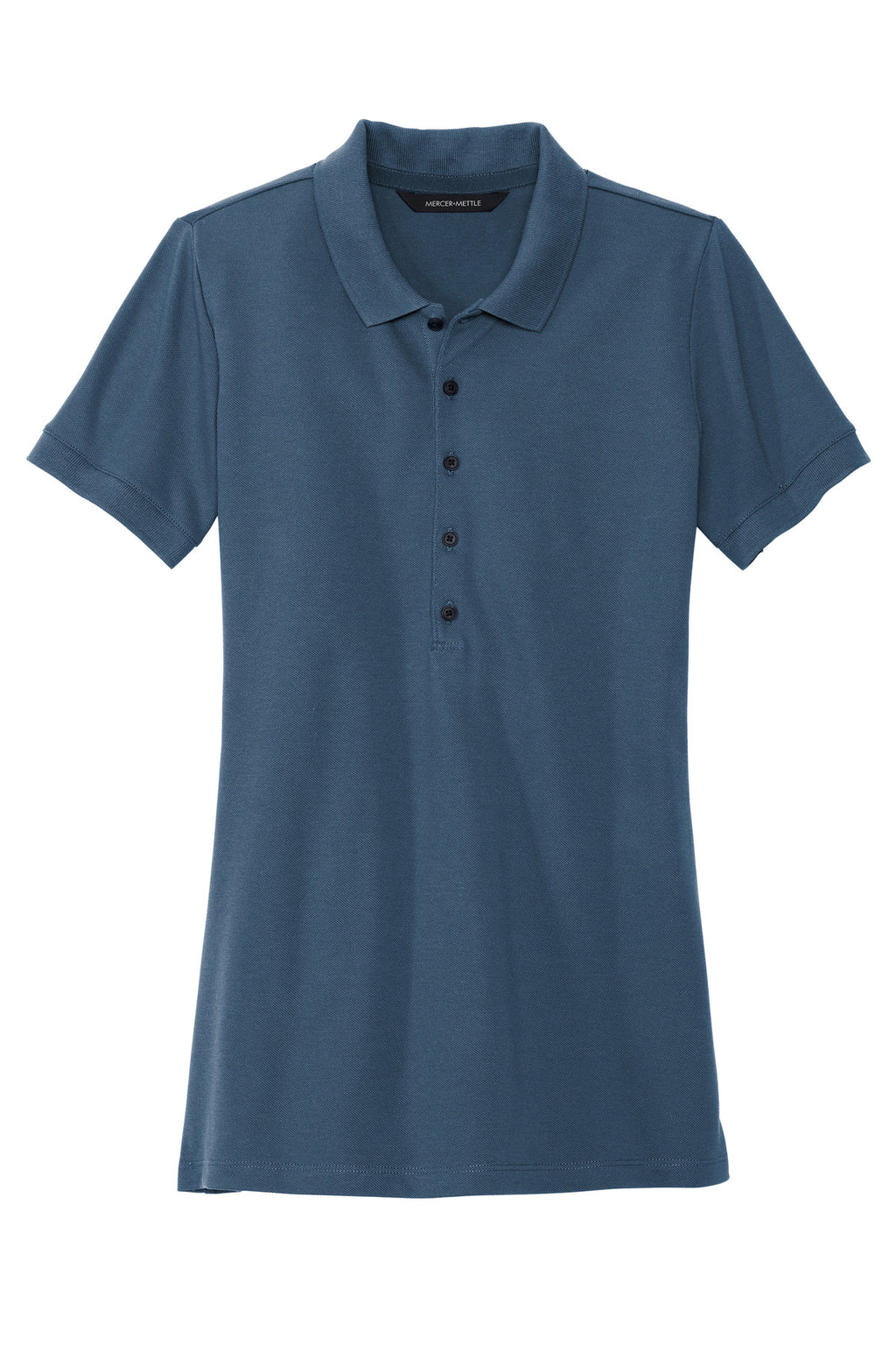 Front View of InsBlue Mercer+Mettle Women's Stretch Heavyweight Pique Polo MM1001