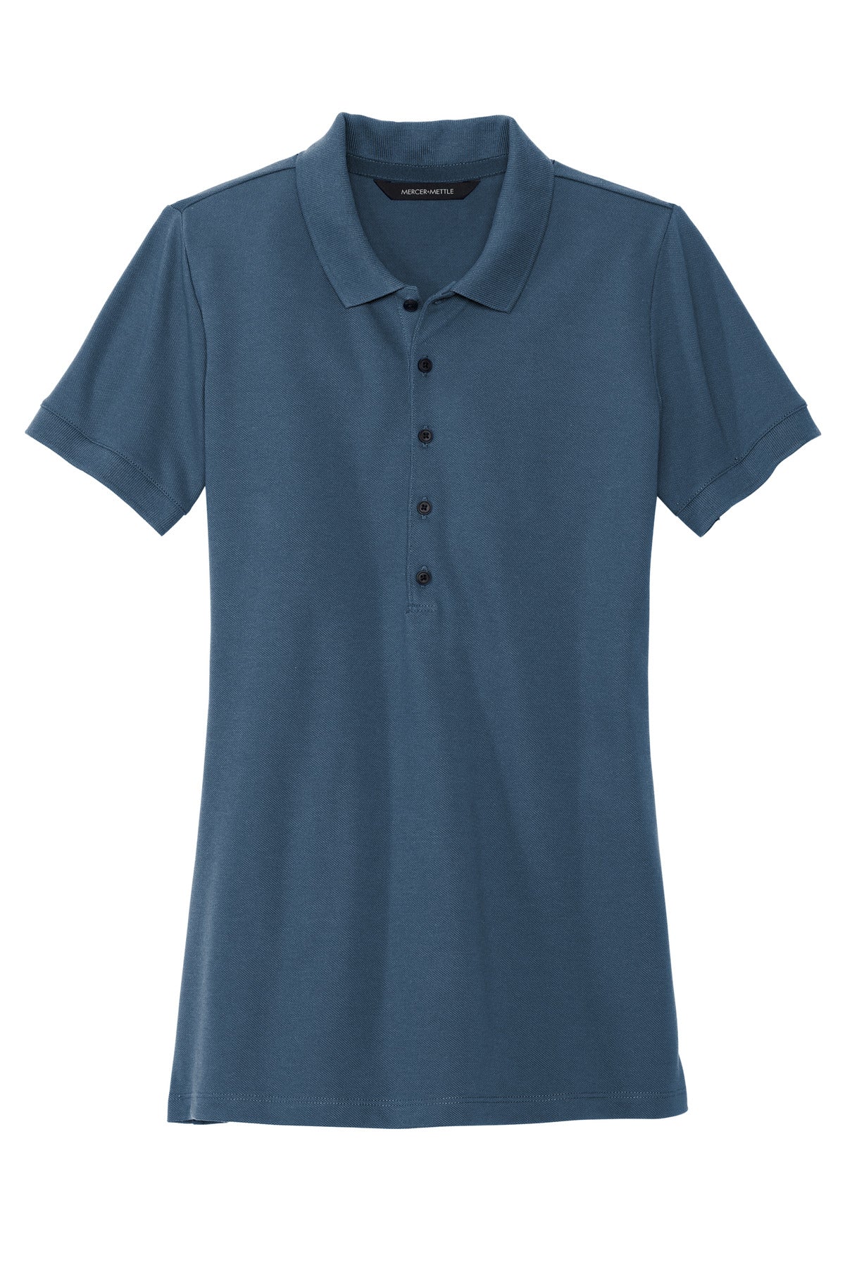 Front View of InsBlue Mercer+Mettle Women's Stretch Heavyweight Pique Polo MM1001