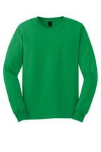 Front View of Irish Green Gildan - Ultra Cotton 100% US Cotton Long Sleeve T-Shirt. G2400