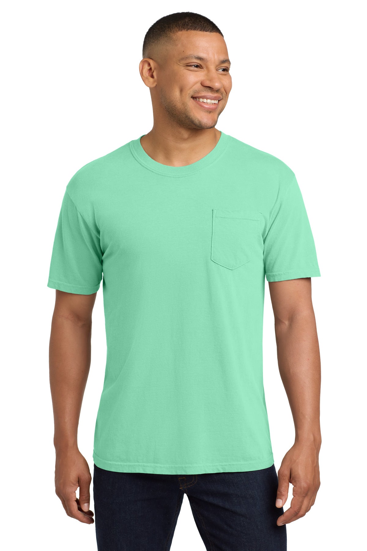 Front View of Island Reef COMFORT COLORS Heavyweight Ring Spun Pocket Tee. 6030