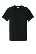 Front View of JetBlack Port & Co Easy Cotton Tee PC43