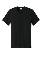 Front View of JetBlack Port & Co Easy Cotton Tee PC43