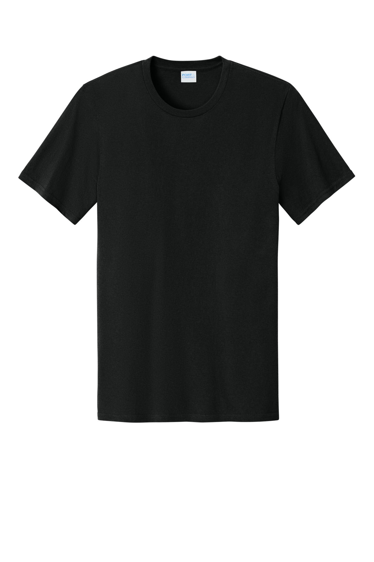 Front View of JetBlack Port & Co Easy Cotton Tee PC43