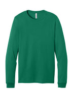Front View of Kelly BELLA+CANVAS Unisex Jersey Long Sleeve Tee. BC3501