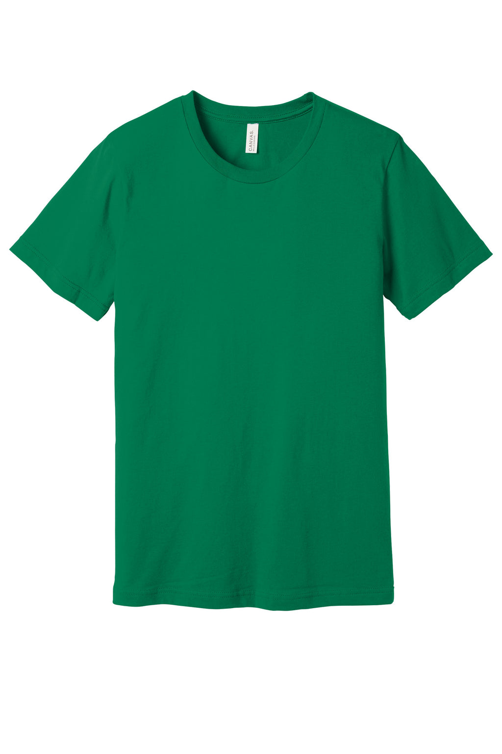 Front View of Kelly BELLA+CANVAS Unisex Jersey Short Sleeve Tee. BC3001