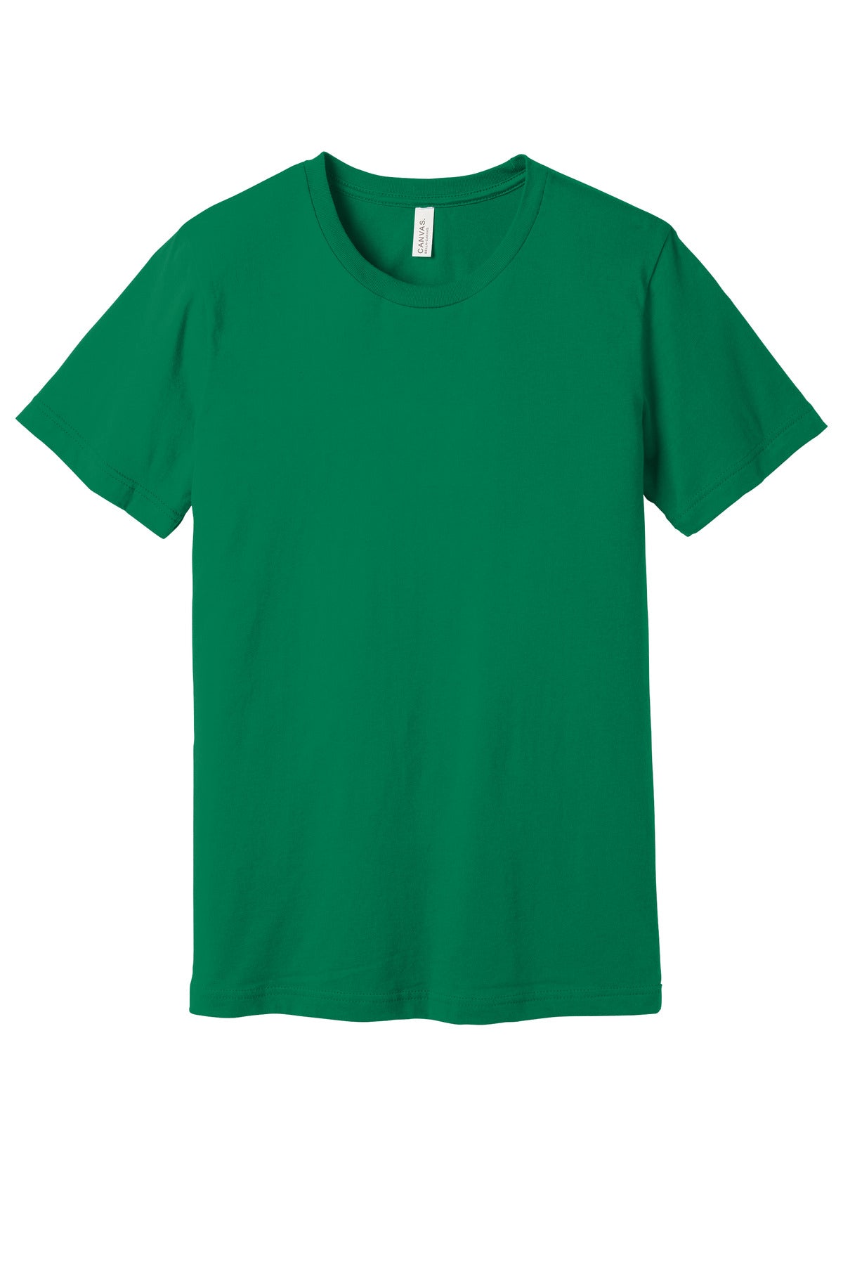 Front View of Kelly BELLA+CANVAS Unisex Jersey Short Sleeve Tee. BC3001