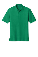 Front View of Kelly Green Port Authority Silk Touch Polo K500