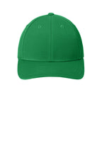 Front View of Kelly Green Sport-Tek Dry Zone Nylon Cap. STC10