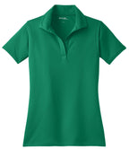 Front View of Kelly Green Sport-Tek Women's Micropique Sport-Wick Polo. LST650