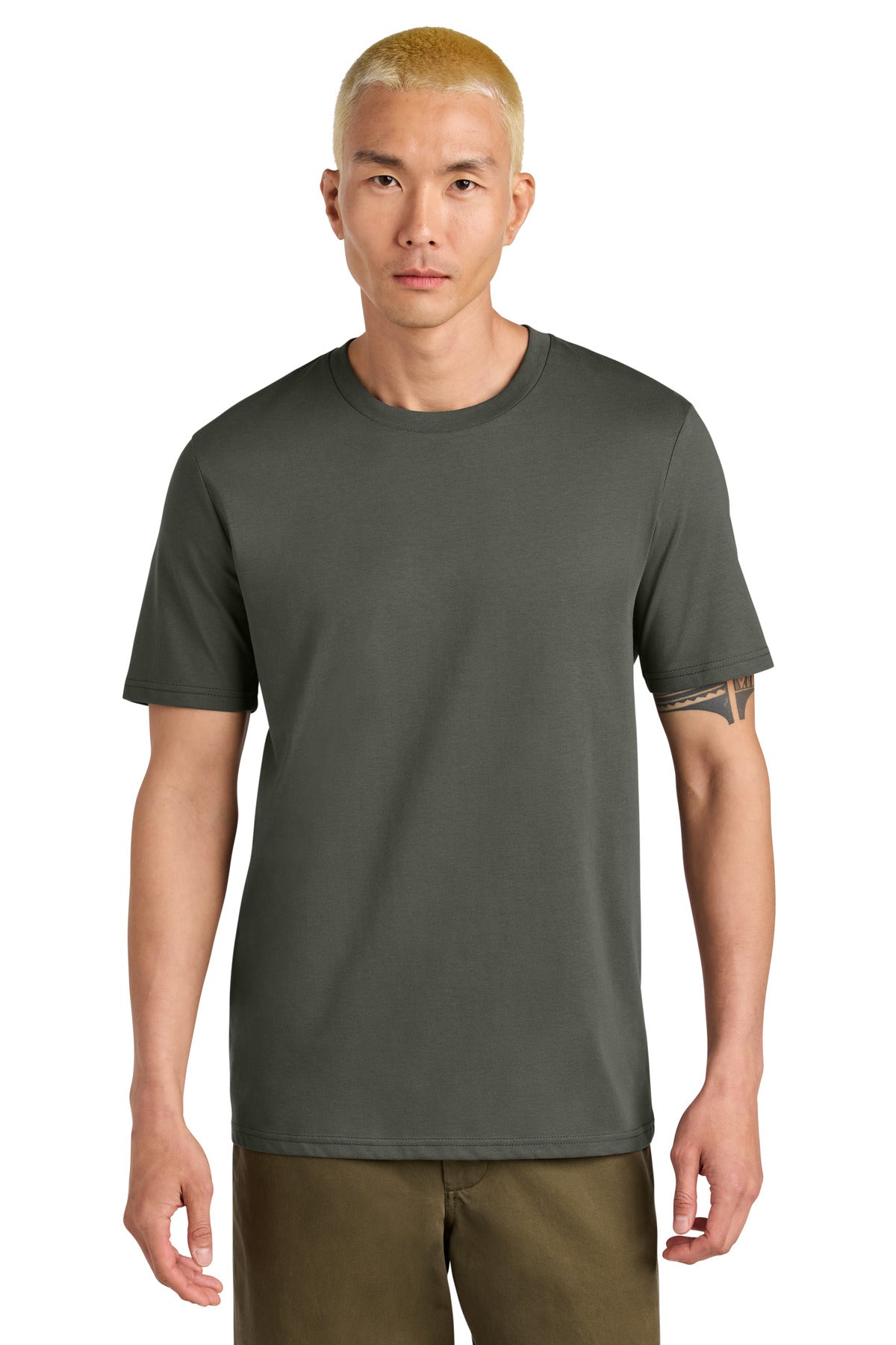 Front View of KhakiGreen Stanley/Stella Unisex Creator 2.0 Tee SXU001