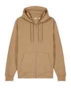 Front View of Latte Stanley/Stella Unisex Cultivator 2.0 Full-Zip Hooded Sweatshirt SXU005