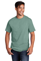 Front View of LaurelGrn Port & Co Core Cotton Tee. PC54