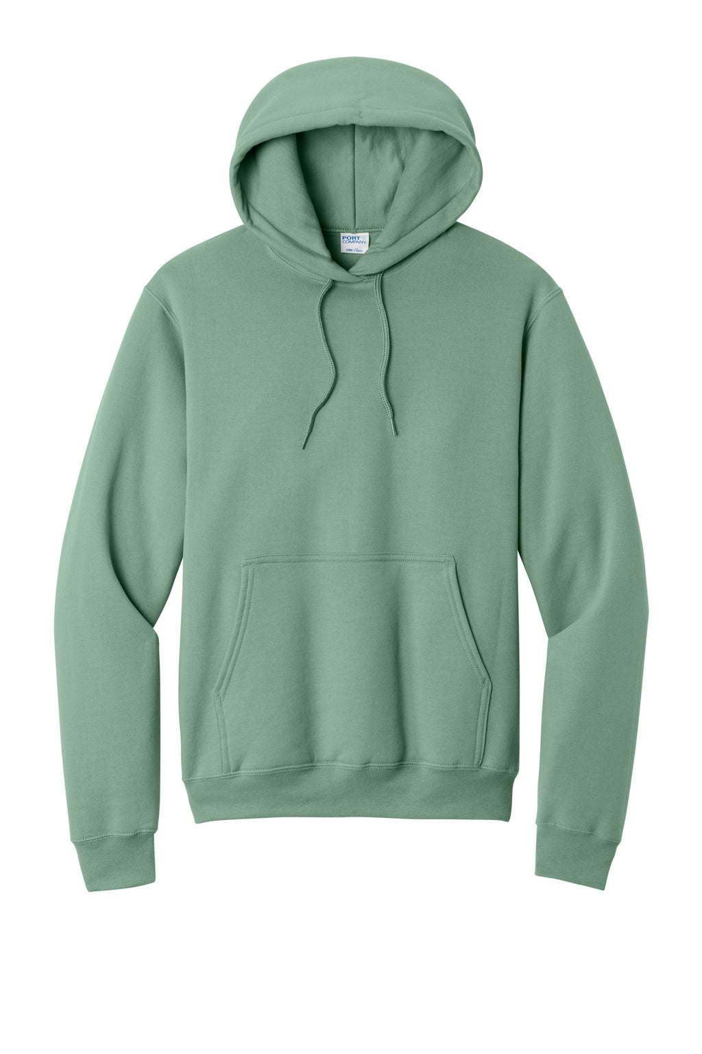 Front View of LaurelGrn Port & Co Core Fleece Pullover Hooded Sweatshirt. PC78H