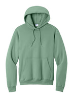 Front View of LaurelGrn Port & Co Core Fleece Pullover Hooded Sweatshirt. PC78H