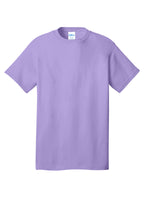 Front View of Lavender Port & Co Core Cotton Tee. PC54