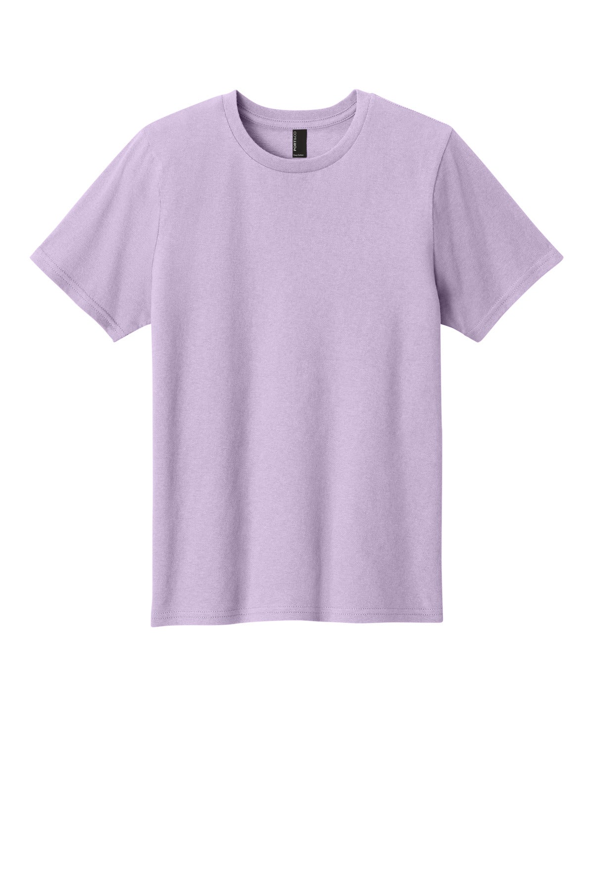 Front View of Lavender Port & Co Youth Easy Cotton Tee PC43Y