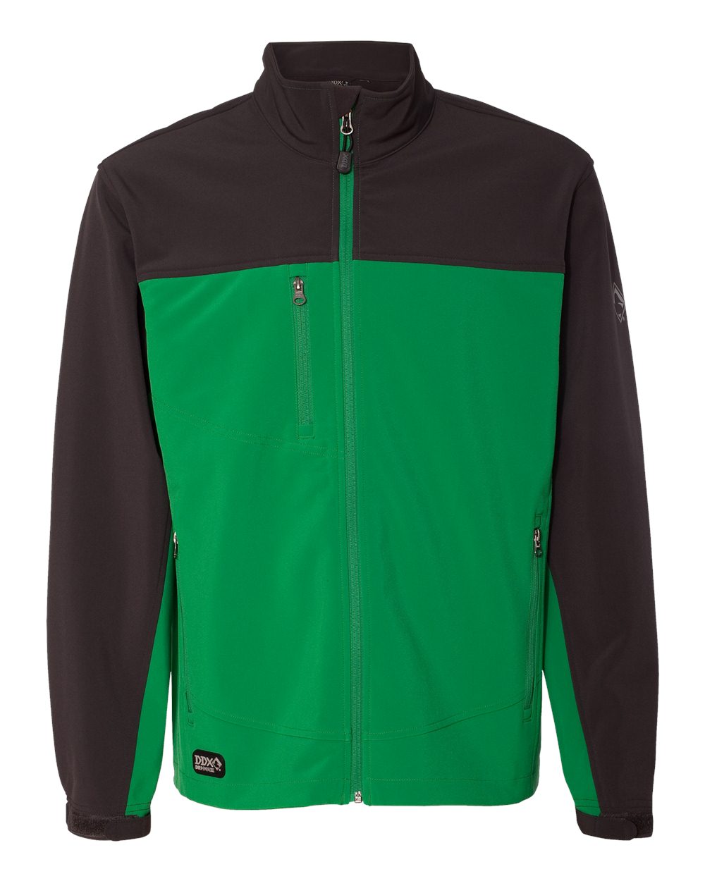 Front View of Leaf/ Charcoal Motion Soft Shell Jacket - 5350