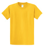 Front View of Lemon Yellow Port & Co Essential Tee. PC61