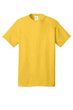 Front View of LemonYllw Port & Co Core Cotton Tee. PC54