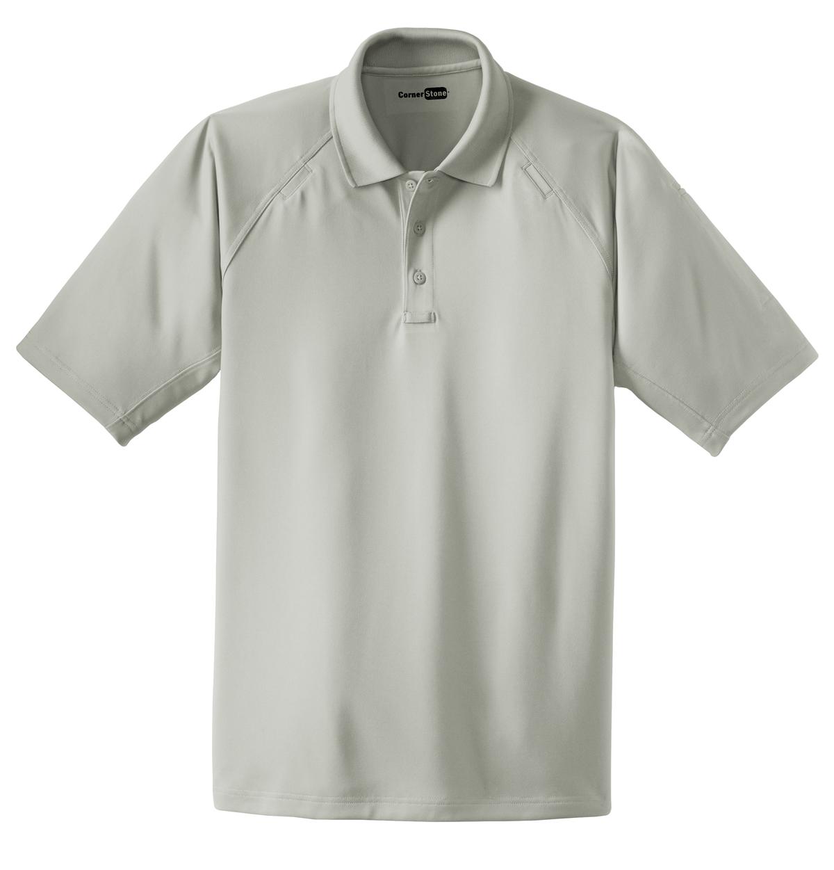 Front View of Light Grey CornerStone - Select Snag-Proof Tactical Polo. CS410
