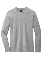 Front View of Light Hthr Gry District Very Important Tee Long Sleeve. DT6200