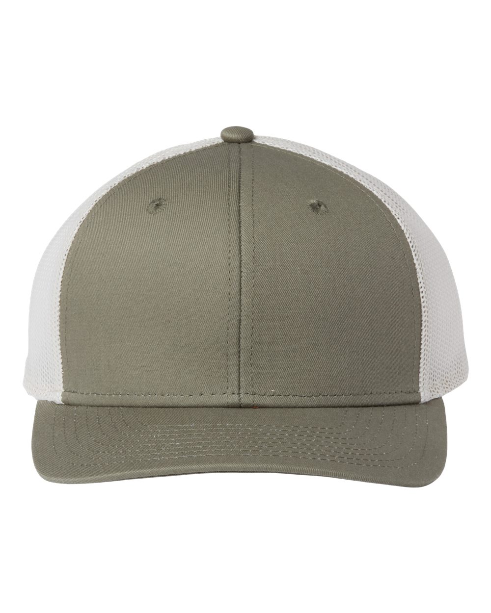 Front View of Light Olive/ Stone Everyday Trucker Cap - GB452E