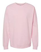 Front View of Light Pink Midweight Crewneck Sweatshirt - SS3000
