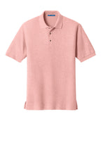 Front View of Light Pink Port Authority Silk Touch Polo K500