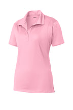 Front View of Light Pink Sport-Tek Women's Micropique Sport-Wick Polo. LST650