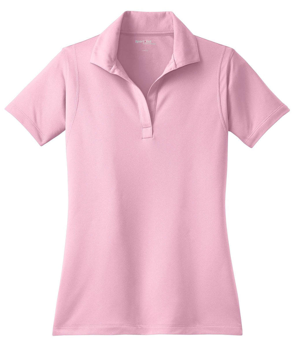 Front View of Light Pink Sport-Tek Women's Micropique Sport-Wick Polo. LST650