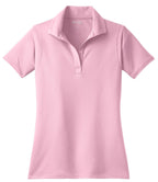 Front View of Light Pink Sport-Tek Women's Micropique Sport-Wick Polo. LST650