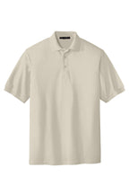 Front View of Light Stone Port Authority Silk Touch Polo K500