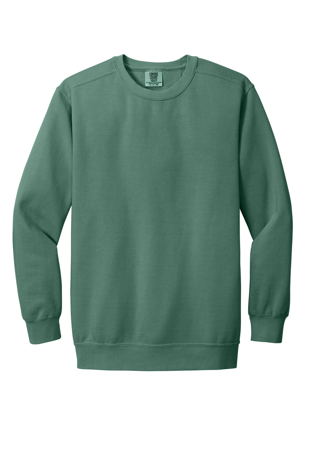 Front View of LightGreen COMFORT COLORS Ring Spun Crewneck Sweatshirt. 1566