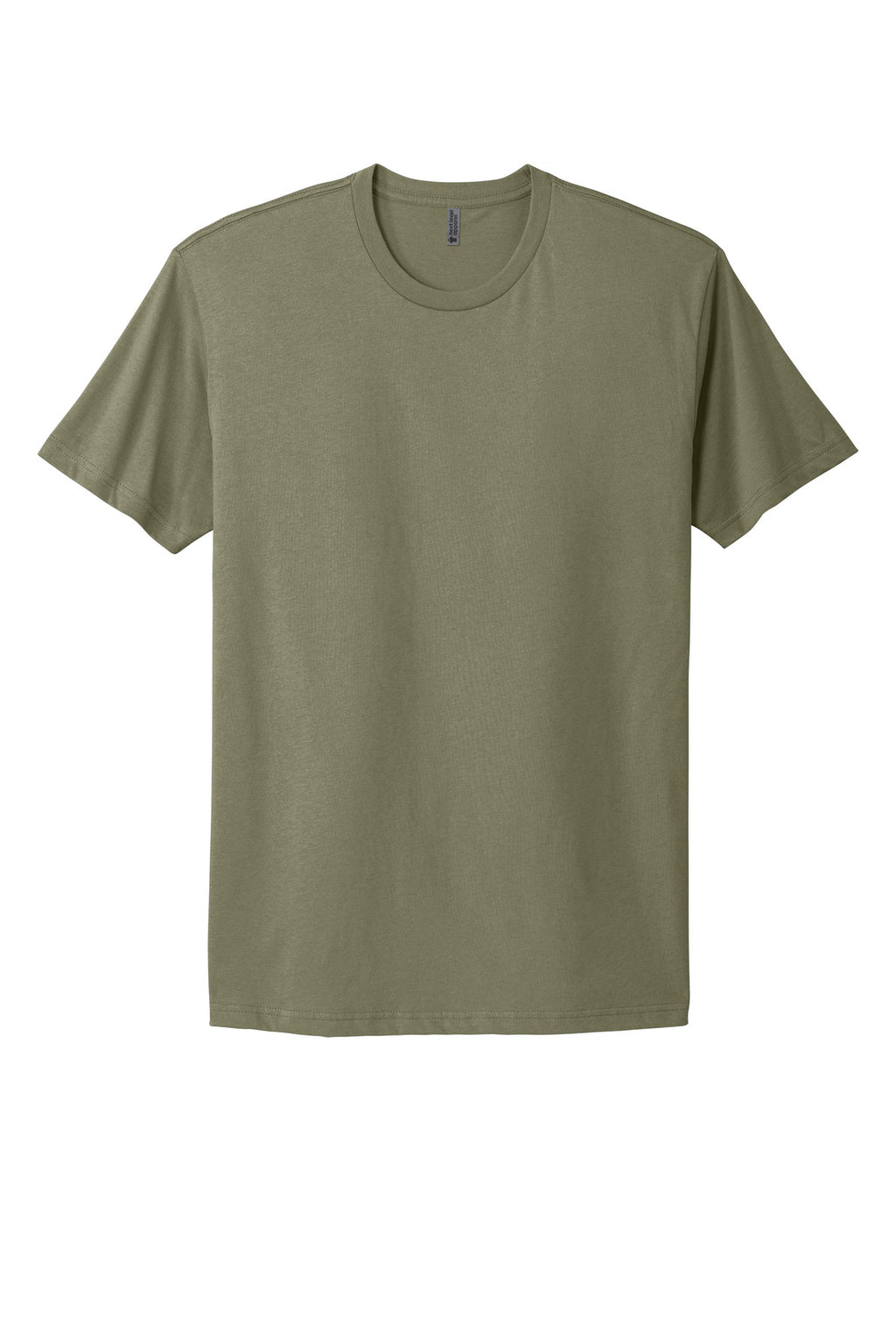 Front View of LightOlive Next Level Apparel Adult Cotton Tee. NL3600