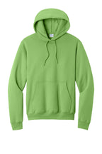 Front View of Lime Port & Co Core Fleece Pullover Hooded Sweatshirt. PC78H
