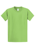 Front View of Lime Port & Co Essential Tee. PC61